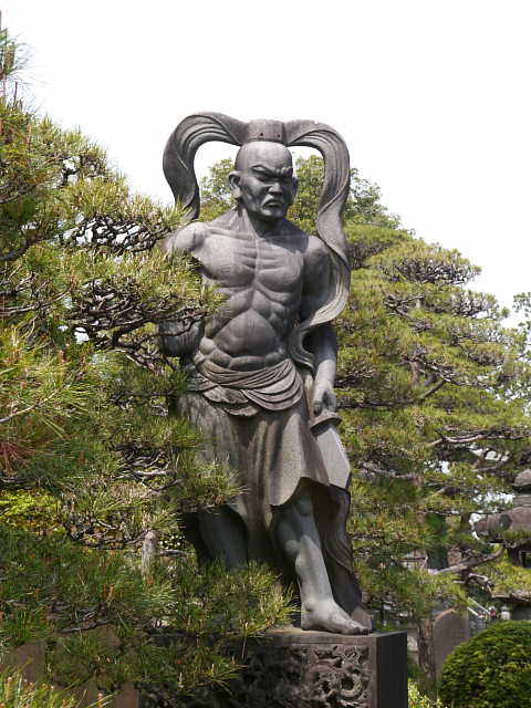 所沢　松林寺 吽形力士像 写真
